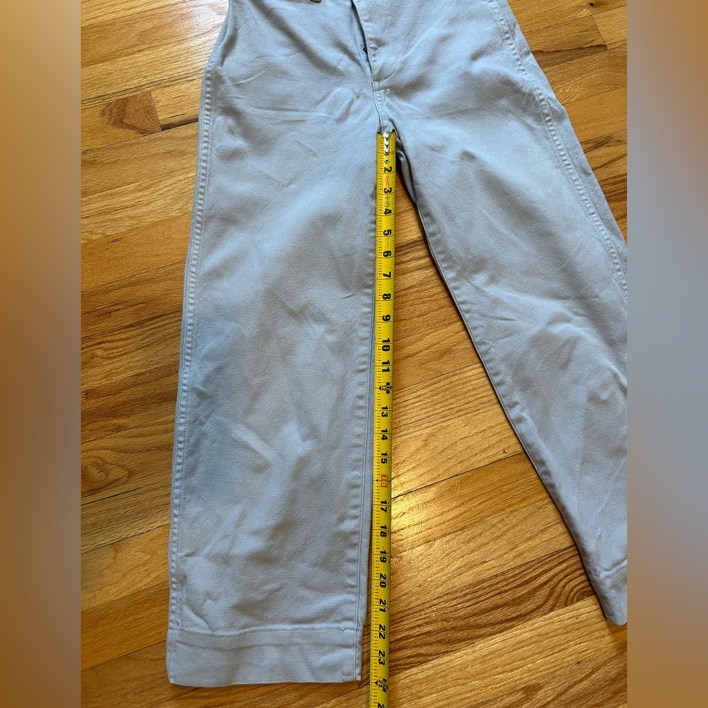 Madewell Slim Emmett Wide-Leg Crop Pants in Dusty Pool size 23 - Picture 9 of 14